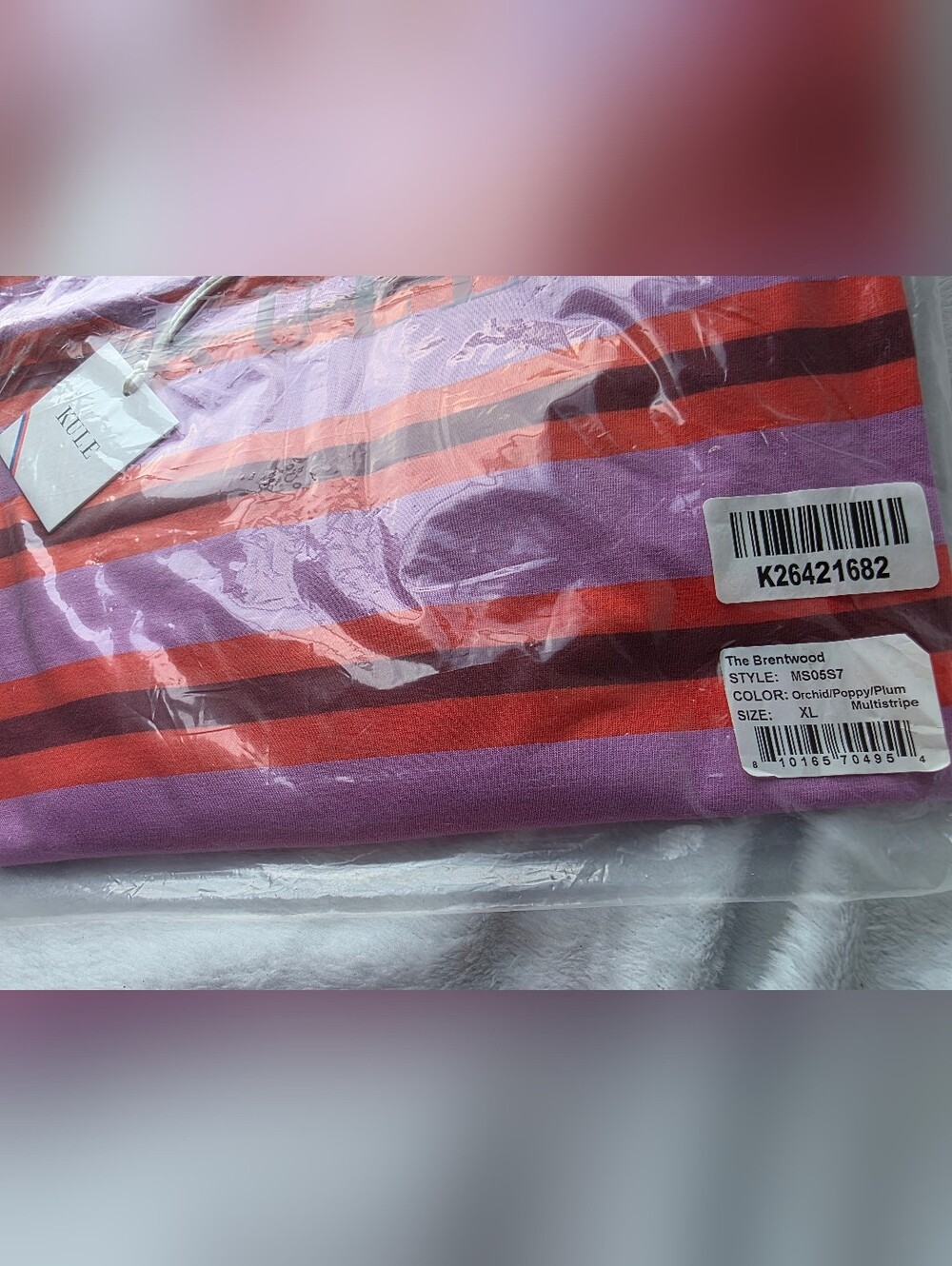 KULE Orchid Poppy Plum Multistripe Brentwood Shirt - XL - Picture 4 of 5